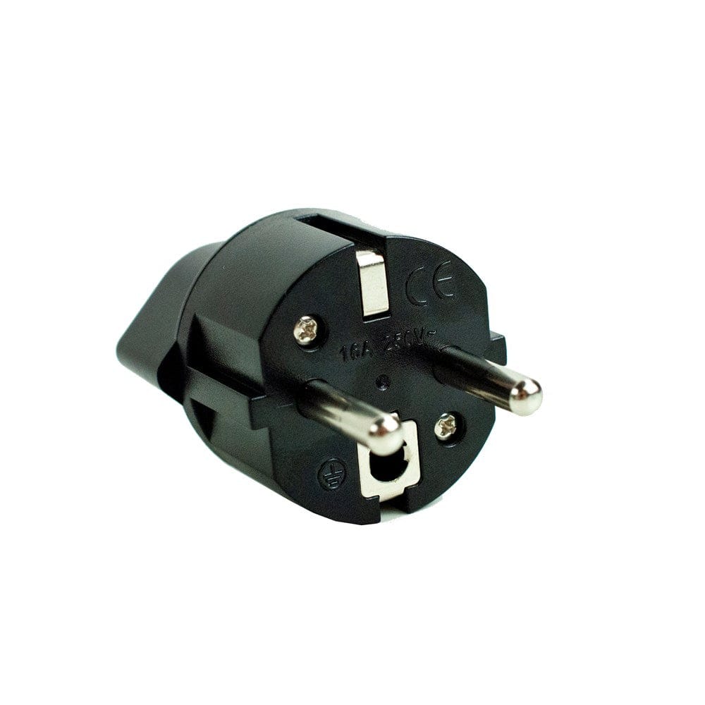 Adaptateur de prise noir de prise suisse vers prise allemande