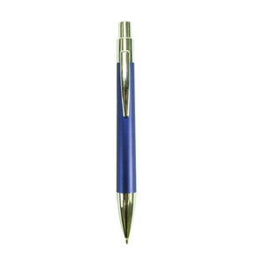 Blauer Kugelschreiber mit goldenen Details