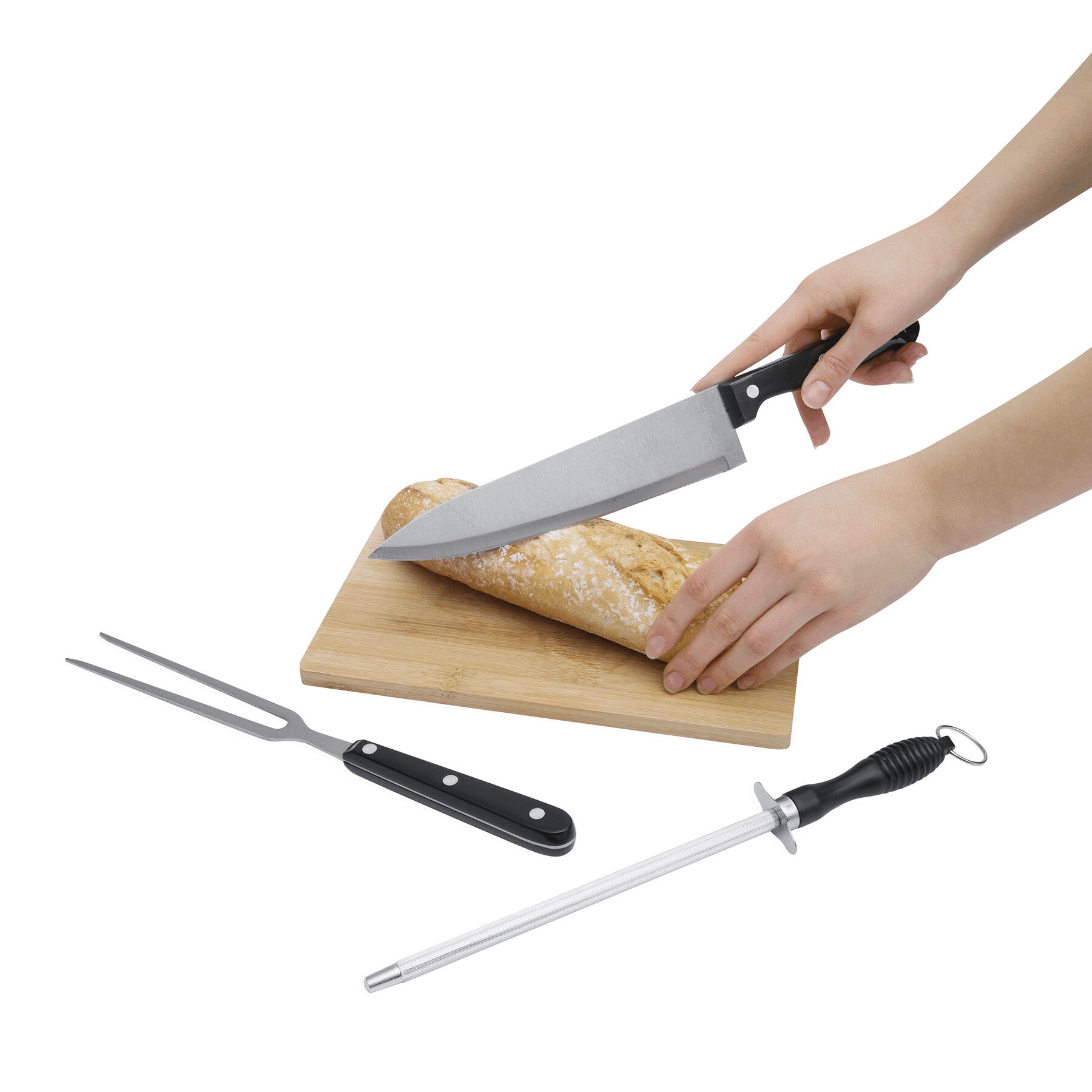 Stainless steel carving set CARVE