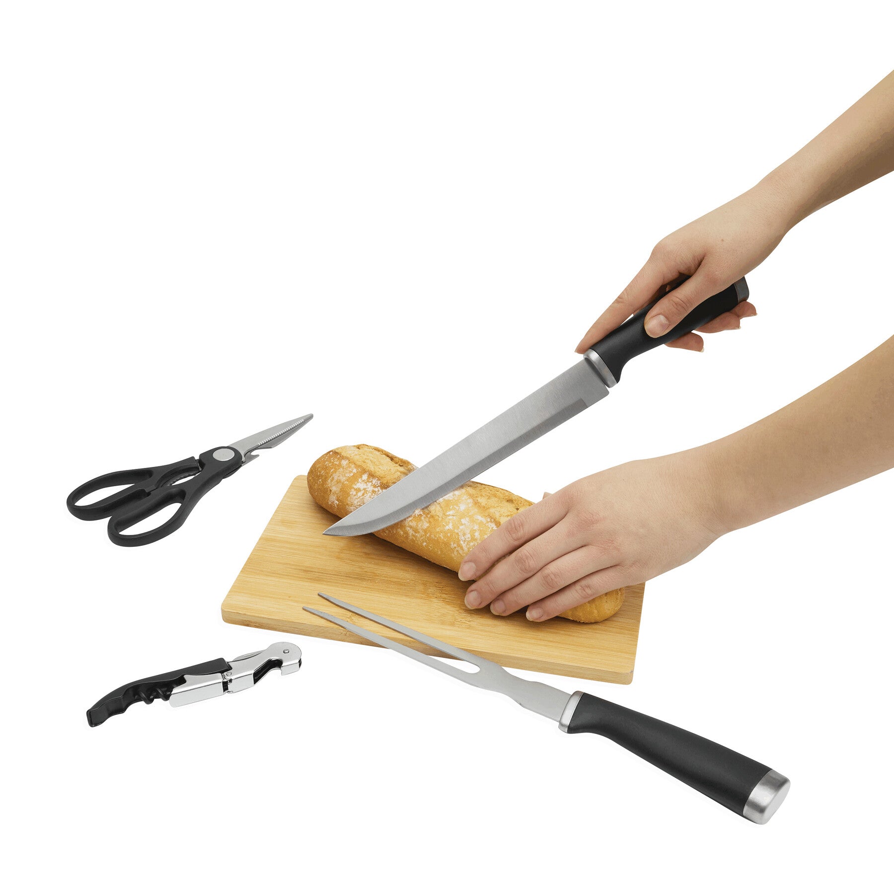 Stainless Steel Carving Cutlery ROASTY, 4-piece