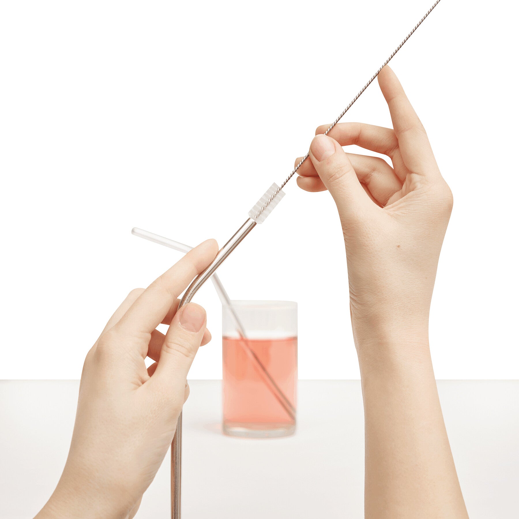Stainless Steel Straw Set DRINK HAPPY