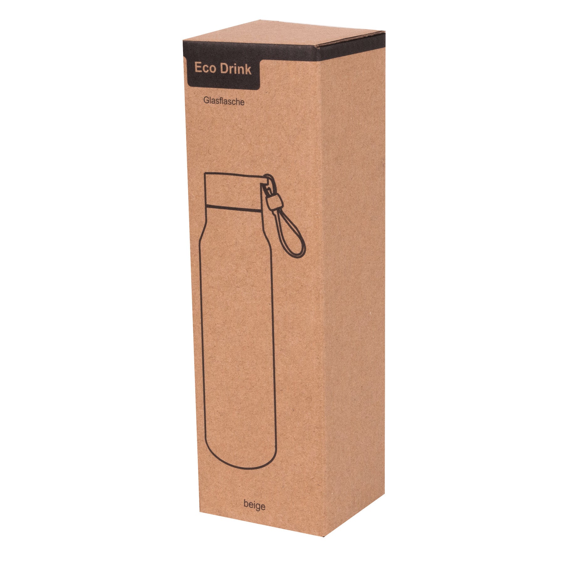 Glas-Trinkflasche ECO DRINK mit Ummantelung