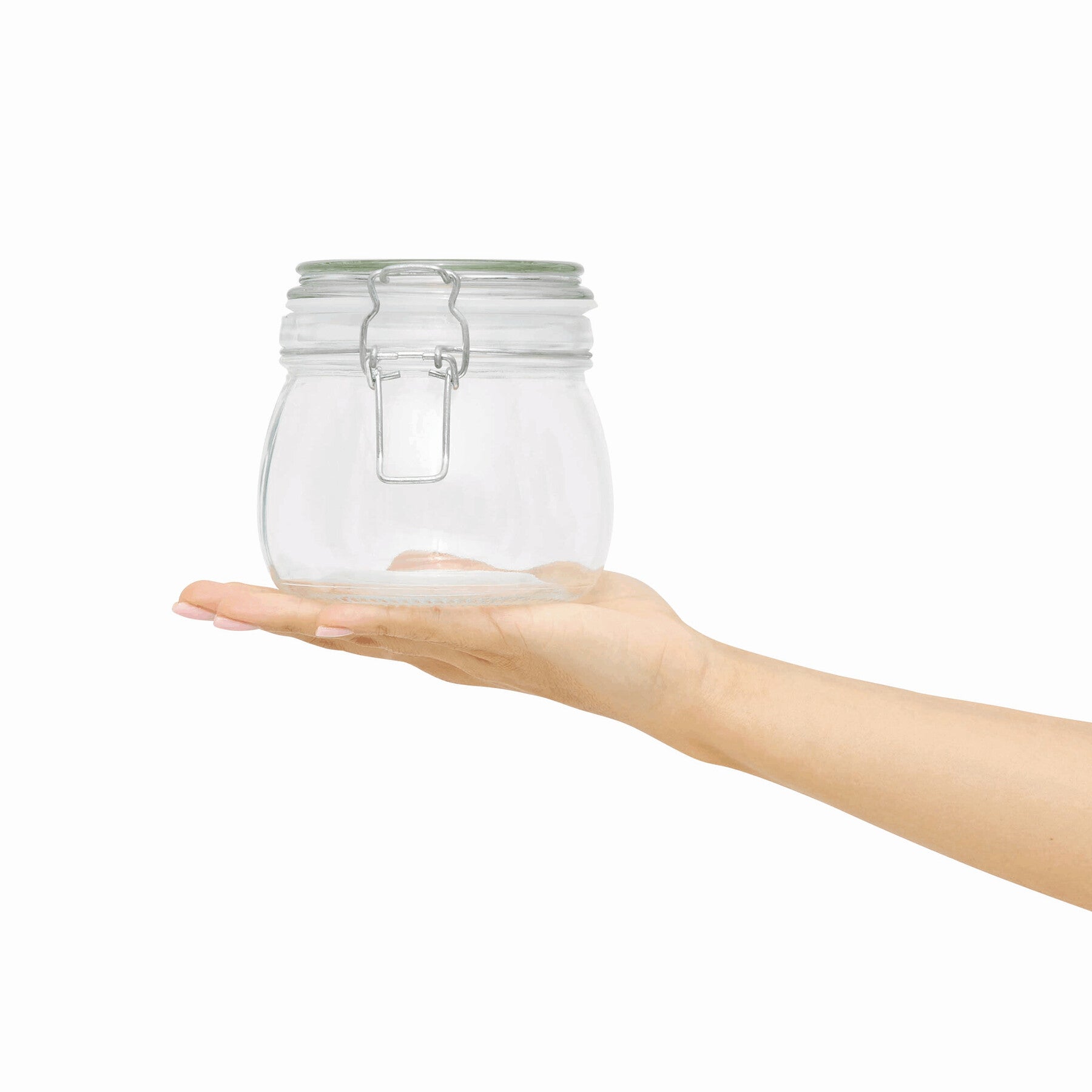 Storage jar CLICKY M with clip-top lid, capacity approx. 500 ml