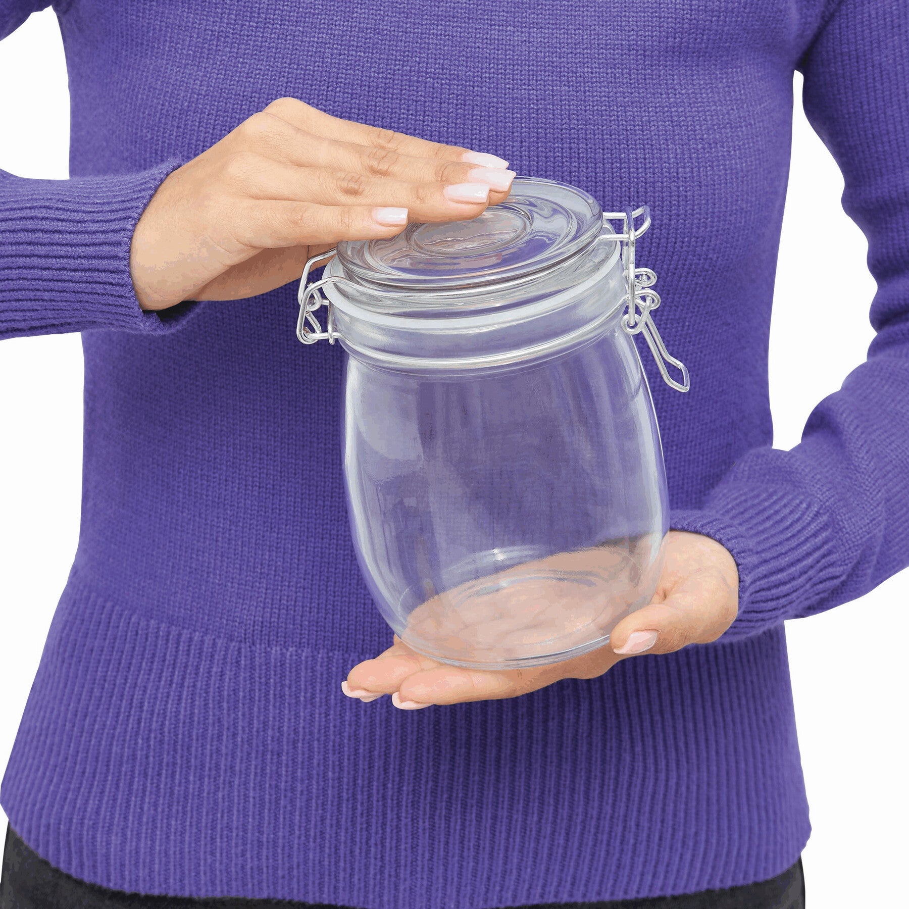 Storage jar CLICKY L with clip closure, capacity approx. 750 ml