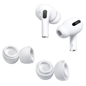 Ersatz Gummi-Ohrstöpsel für Airpods mit Anwendungsbeispiel