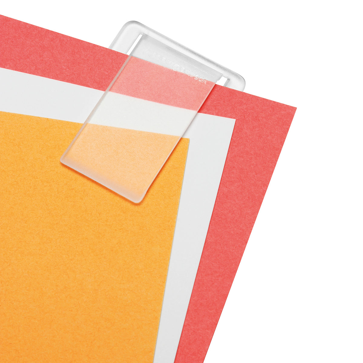 Paper clip with magnifying glass