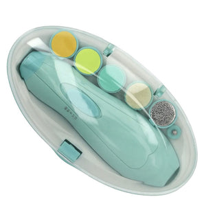 TĂĽrkises Baby Nagelpflege-Set mit Transparenter, aufklappbarer Oberseite