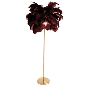 Straussenfeder-Stehlampe