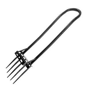 Schwarze Saatgabel mit fĂĽnf Zacken