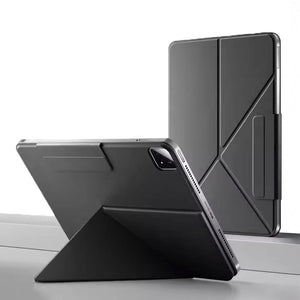 Schwarze, aufstellbare iPad-Hülle