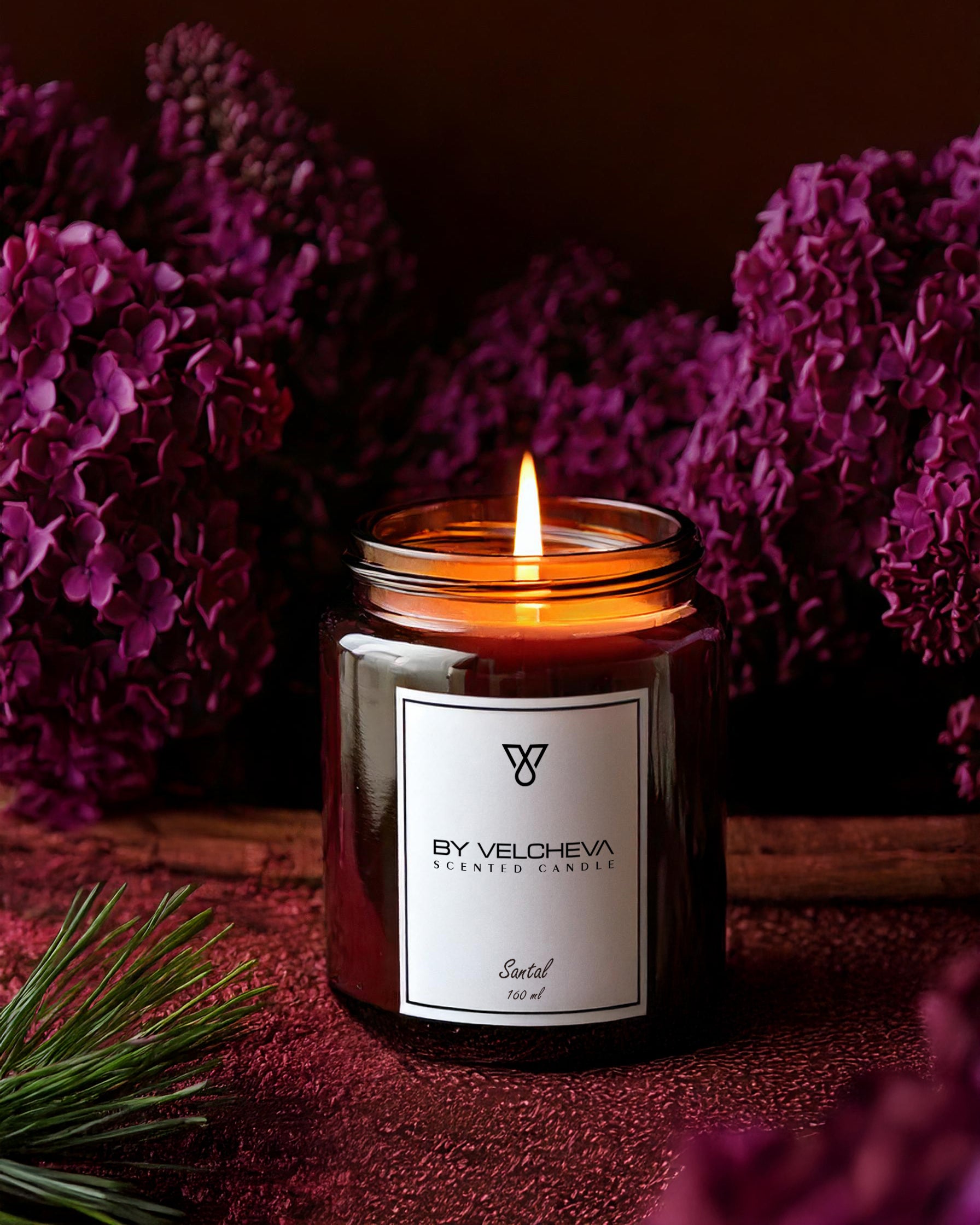 BY VELCHEVA Duftkerze - Santal 160 ml