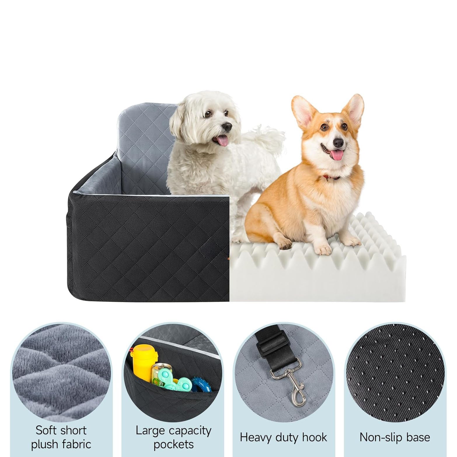 Hundeautositz und Hunde