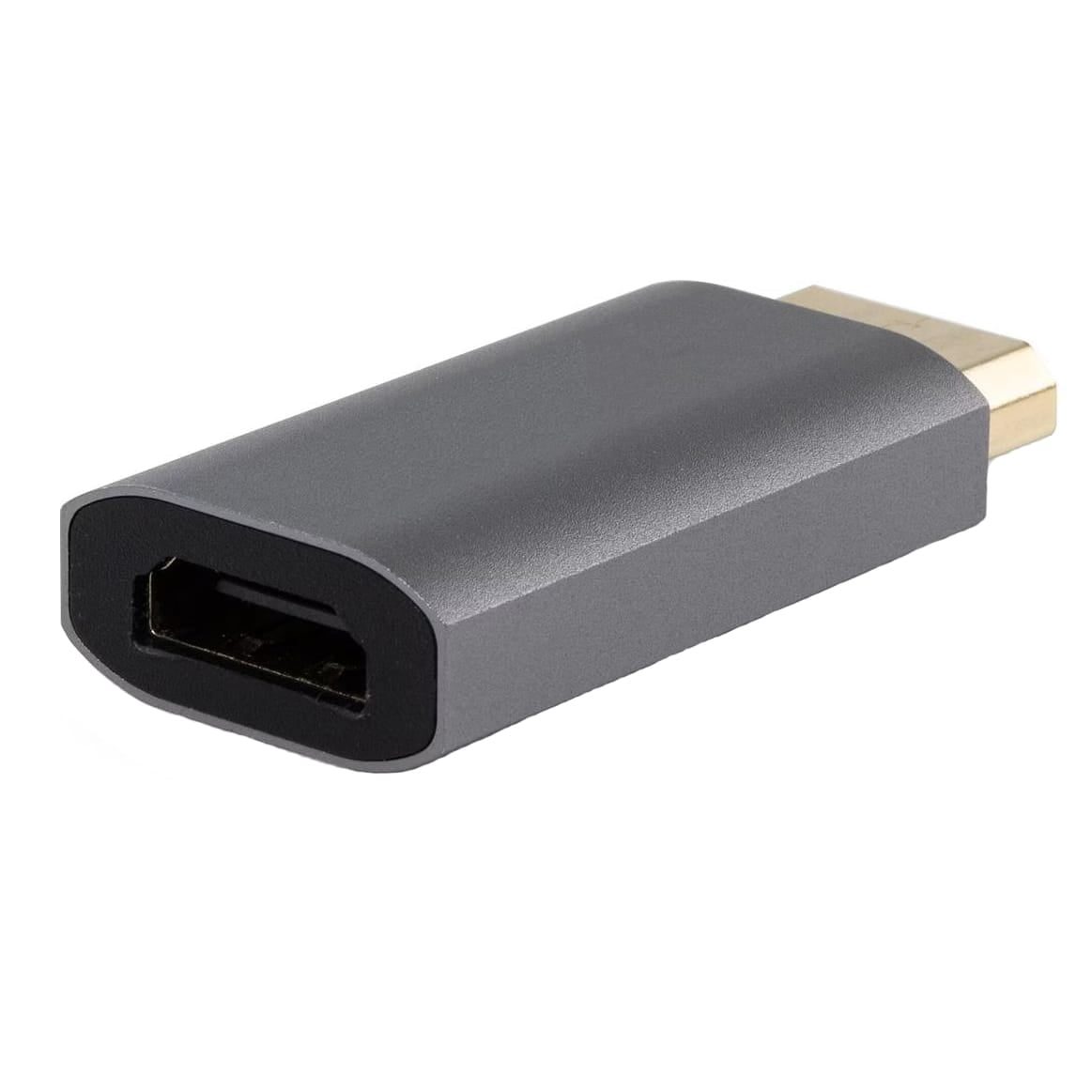 Silberner Display Port zu HDMI Adapter