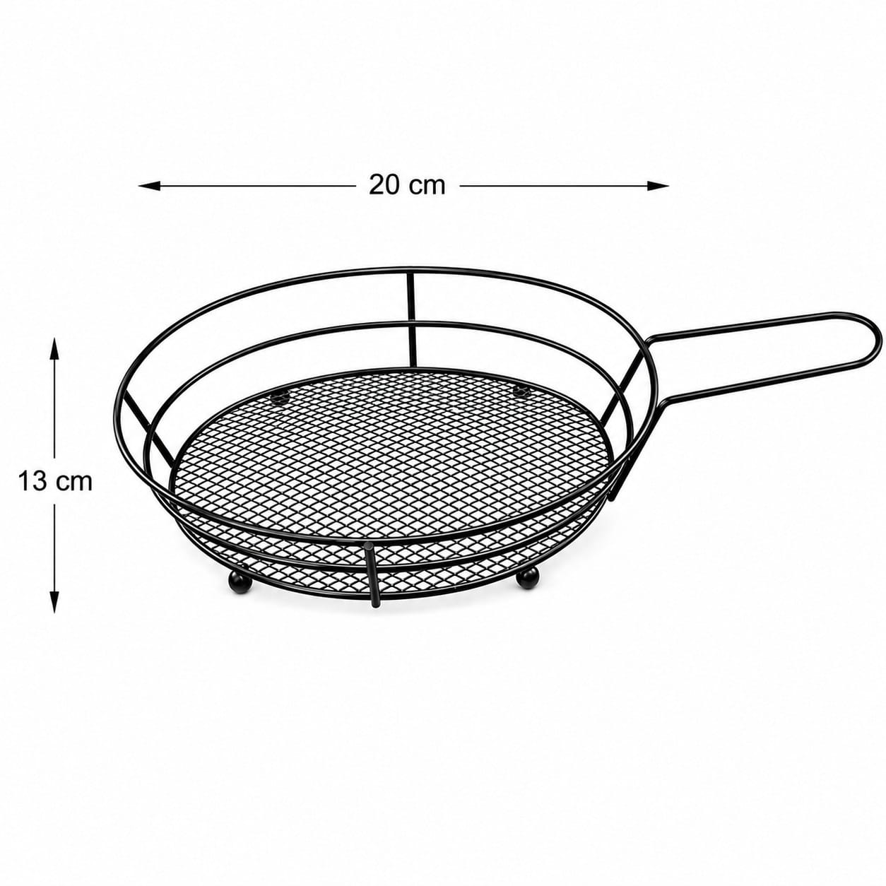 Fries Basket Set, Metal Black – Serving Baskets for Fries & Finger Food