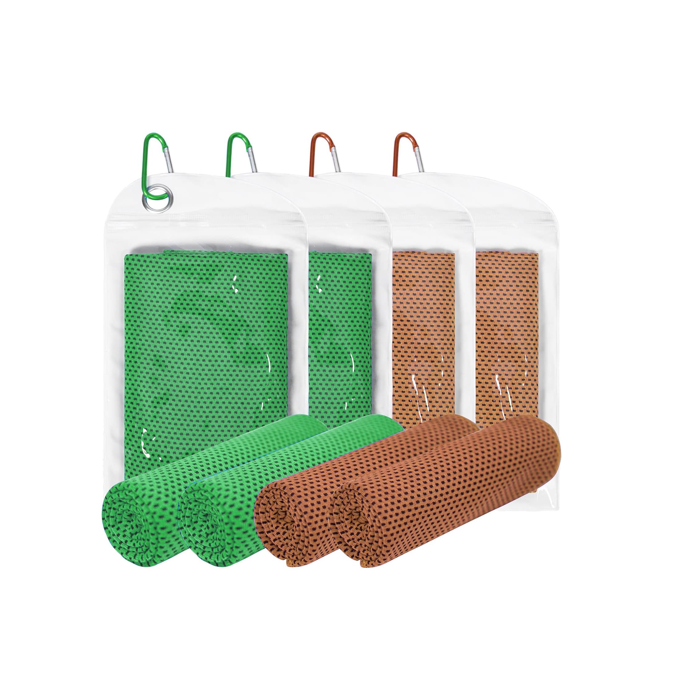 Kühltuch Set mir Karabiner 4-teilig