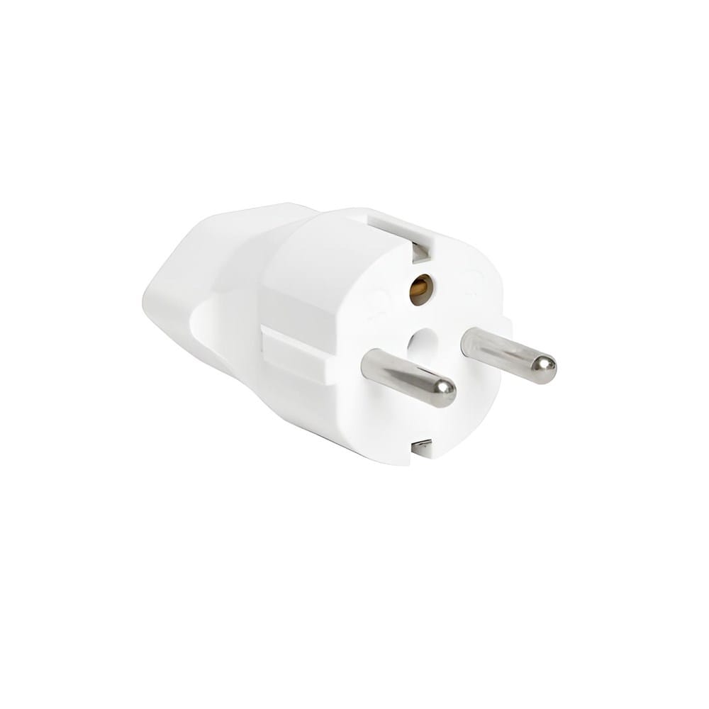 Adaptateur de prise blanc de prise suisse vers prise allemande