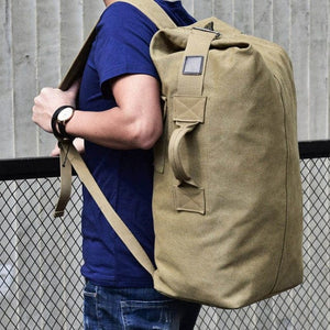 Sac à dos XXL en toile de style militaire – 45L, ceinture ventrale et plusieurs poches – Vue 5