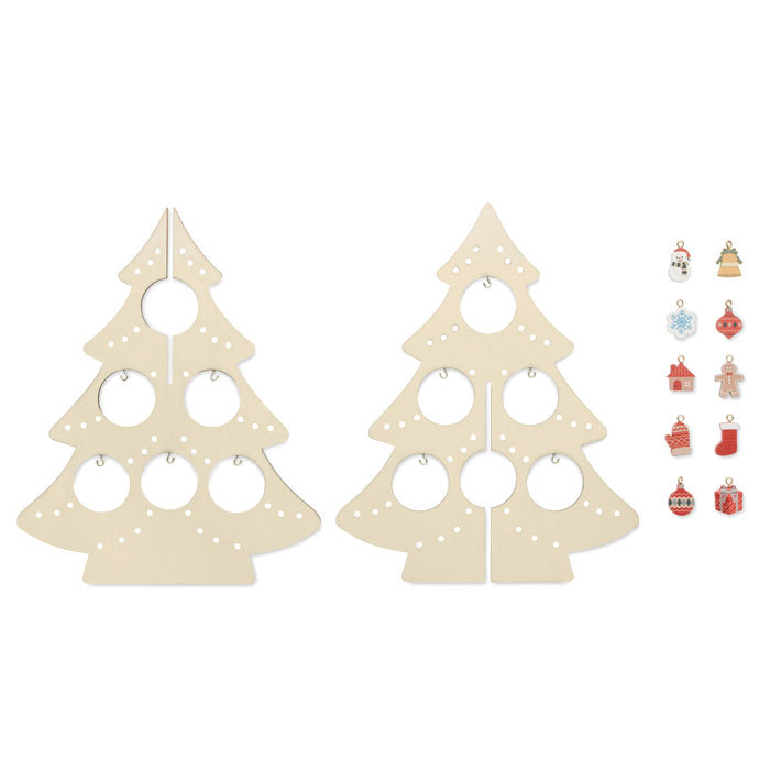 Christmas decorations made from plywood