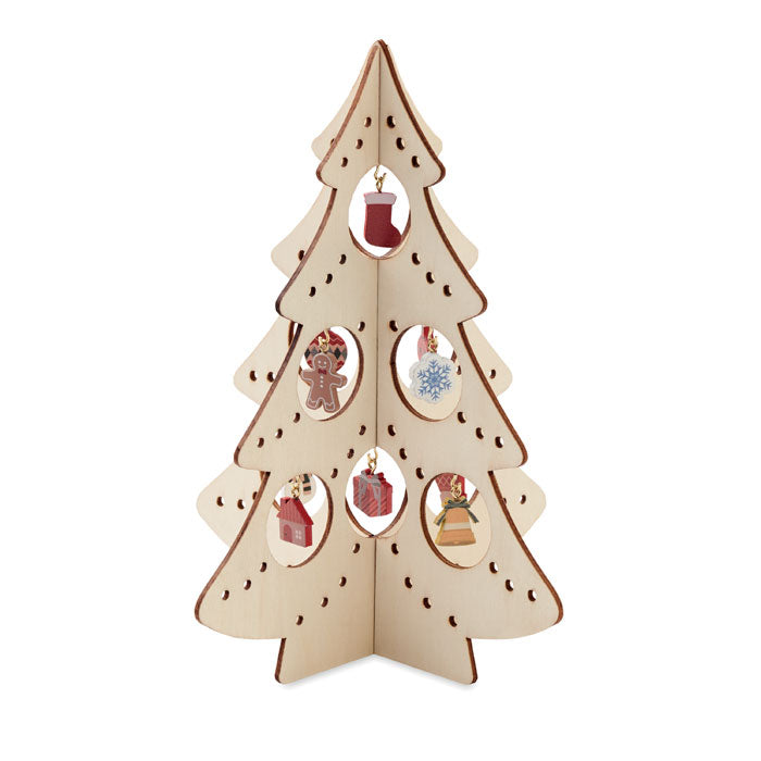 Christmas decorations made from plywood