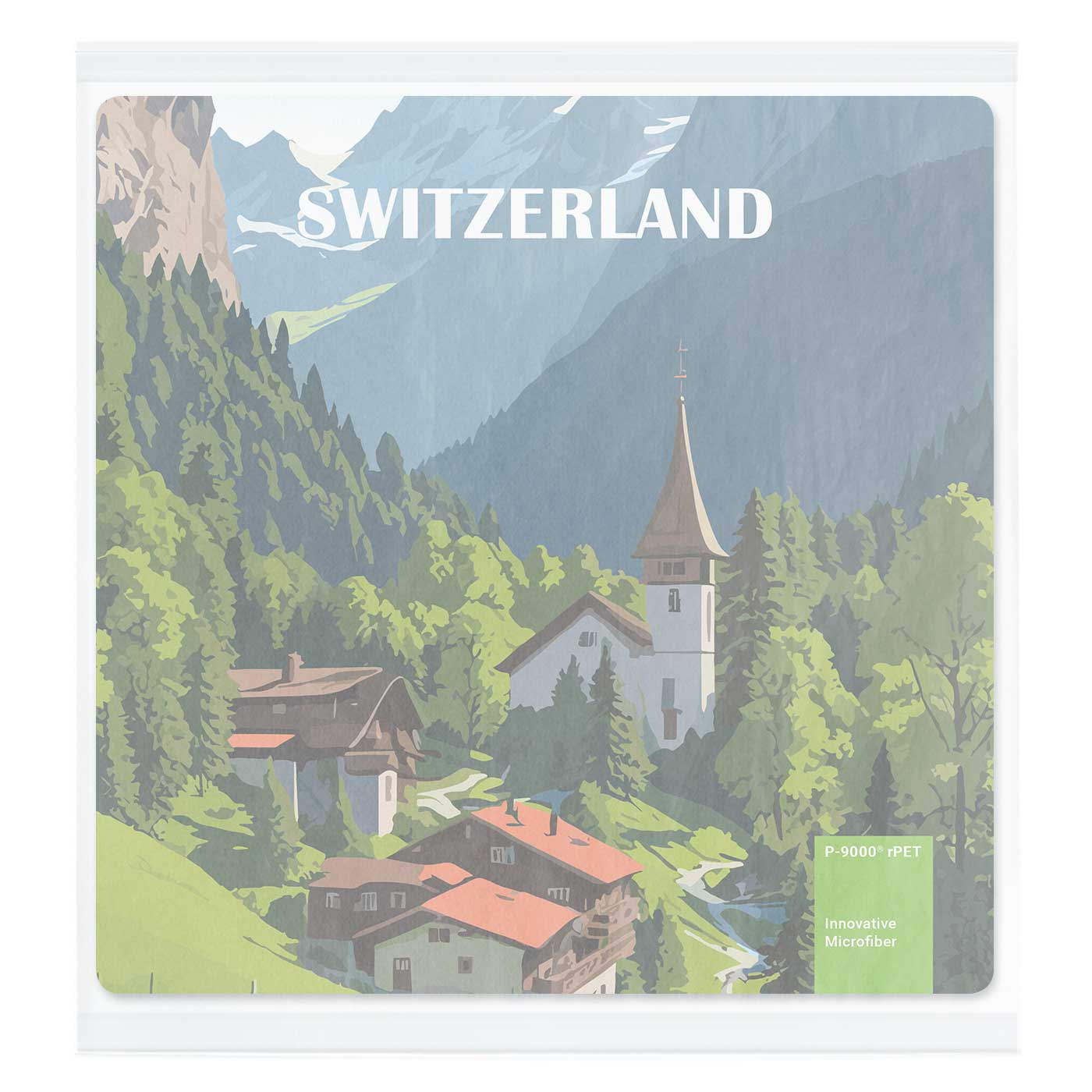 POLYCLEAN rPET Displaytuch 18x18 cm im Pergaminbeutel, All-Inclusive-Paket
