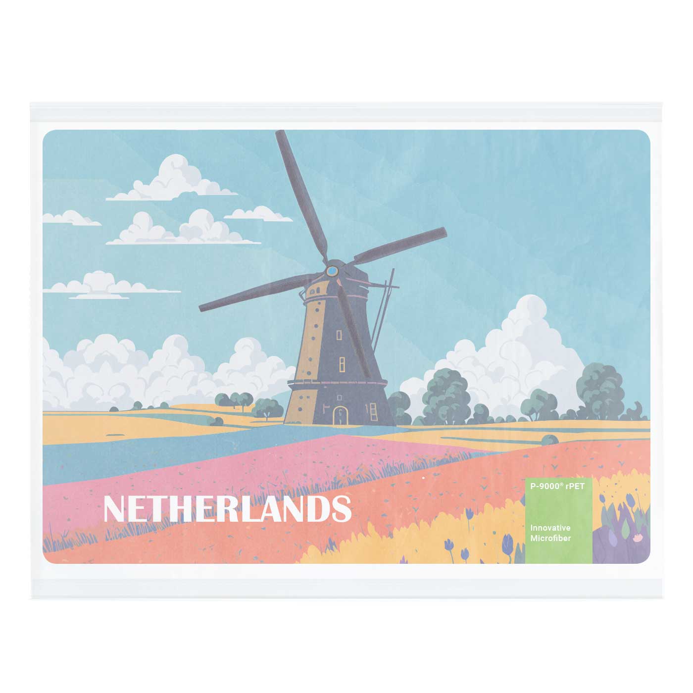 POLYCLEAN rPET Displaytuch 21x15 cm im Pergaminbeutel, All-Inclusive-Paket