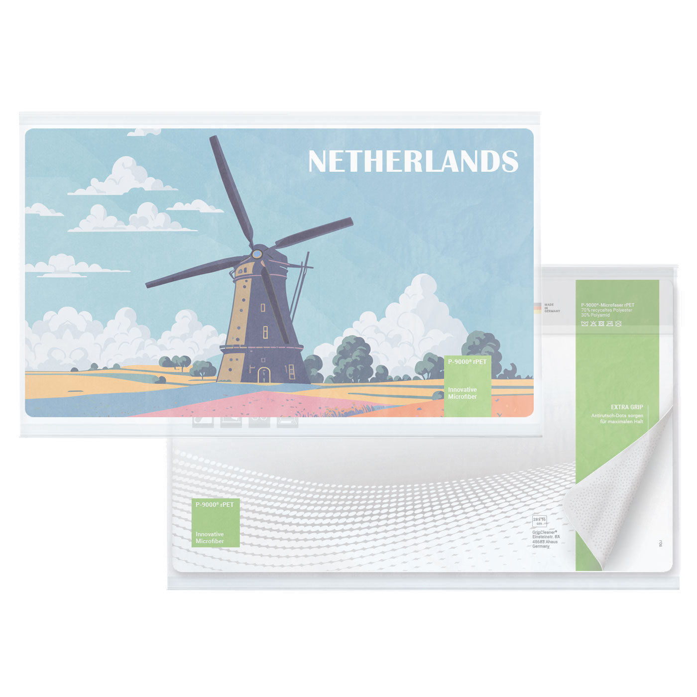 rPET GripCleaner® 4in1 Mousepad 28x16 cm, All-Inclusive-Paket