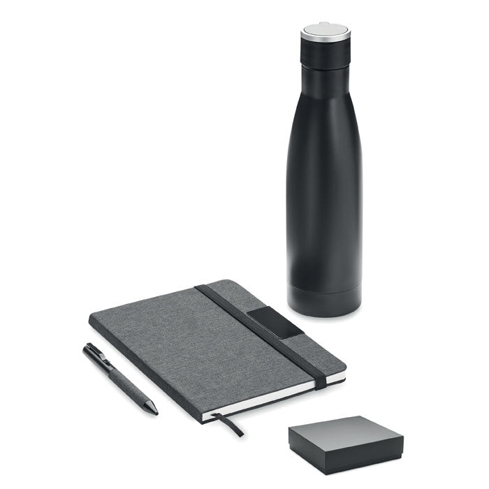 Notebook set with bottle