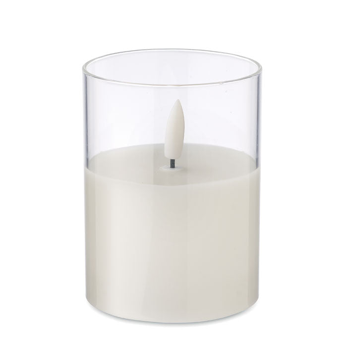 LED Wax Candle in Glass Holder