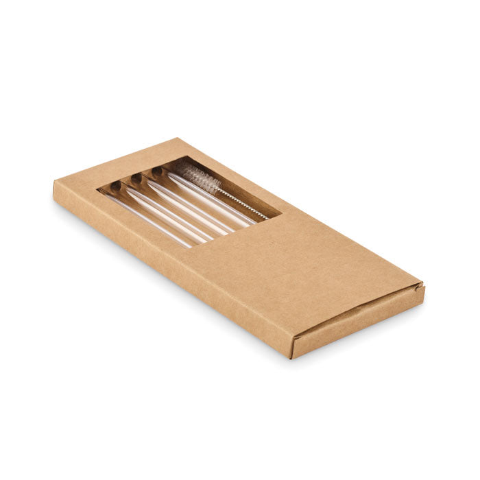 Glass Drinking Straw Set