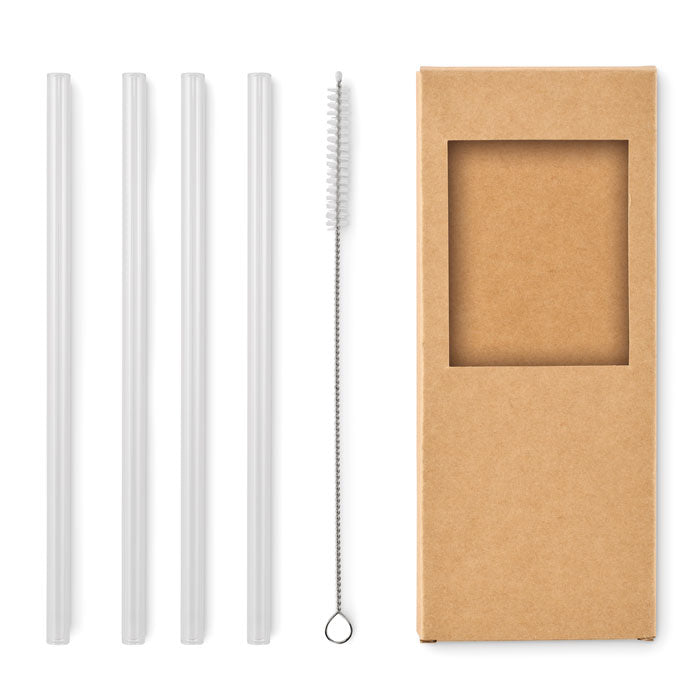 Glass Drinking Straw Set