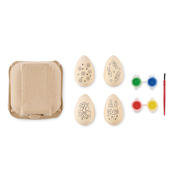 Wooden Easter Egg Painting Kit