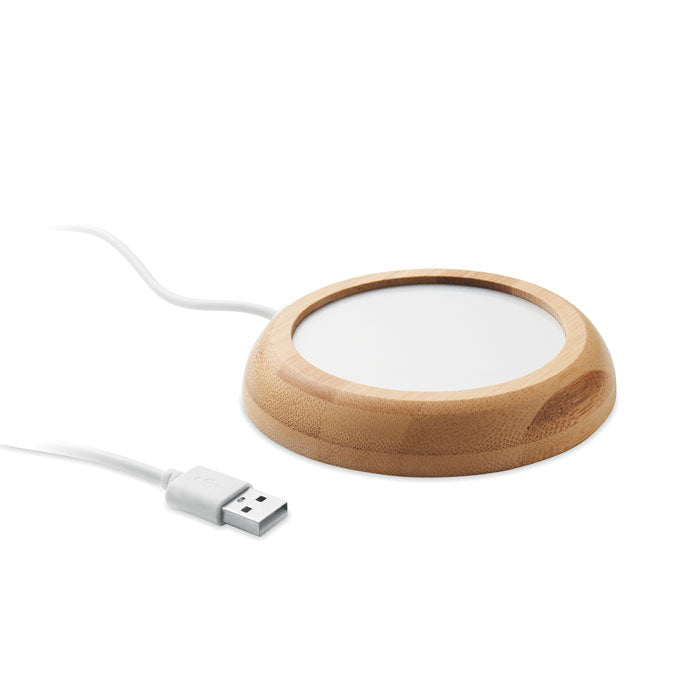 Mug warmer with bamboo