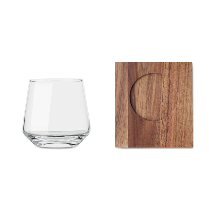 Glass with coaster