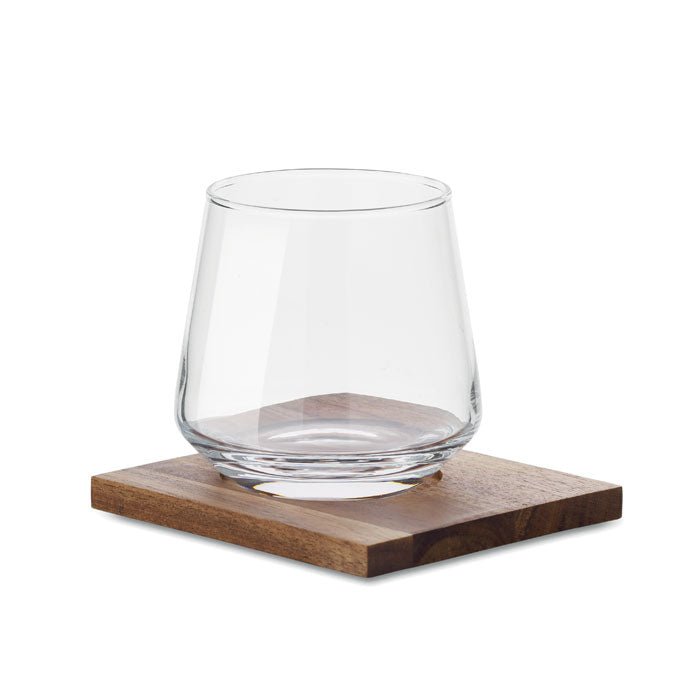 Glass with coaster