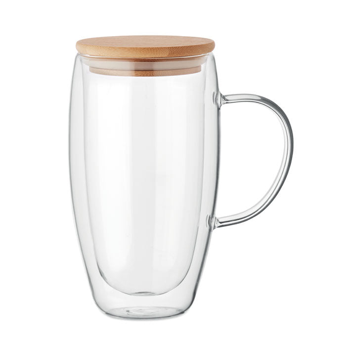 Double-walled glass mug 450ml