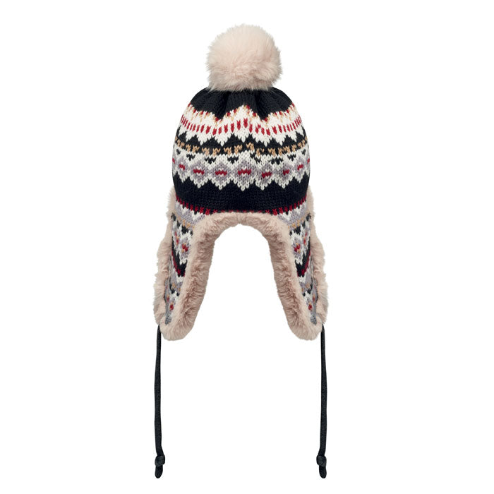 Knitted earflap hat