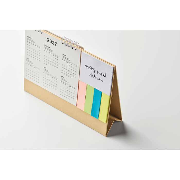 Desk calendar with memo pad