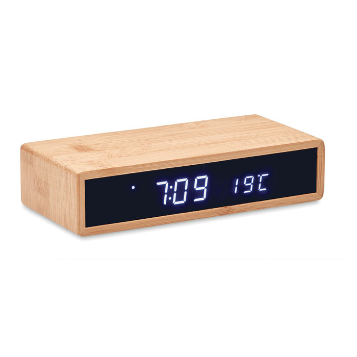 Table clock with charging station