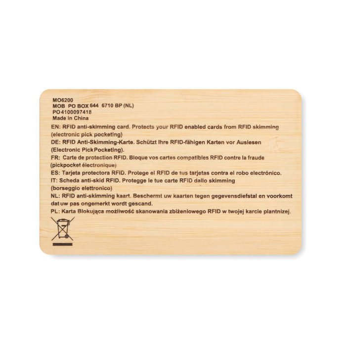 Bamboo RFID card