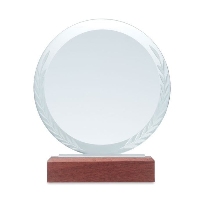 Round Crystal Glass Trophy