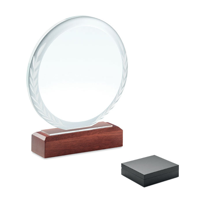 Round Crystal Glass Trophy