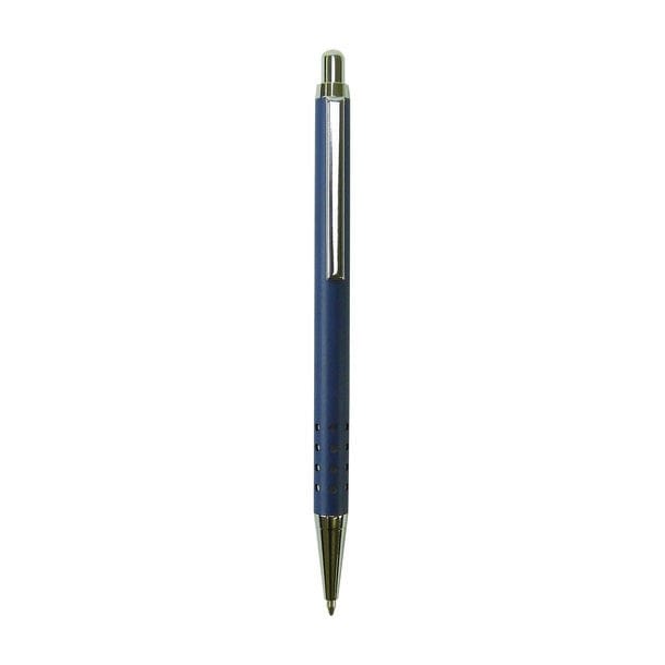 Blauer Kugelschreiber mit silbernen Details