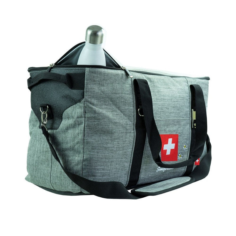 Swiss Ethno Kühltasche XL – mit Schultergurt & Bieröffner