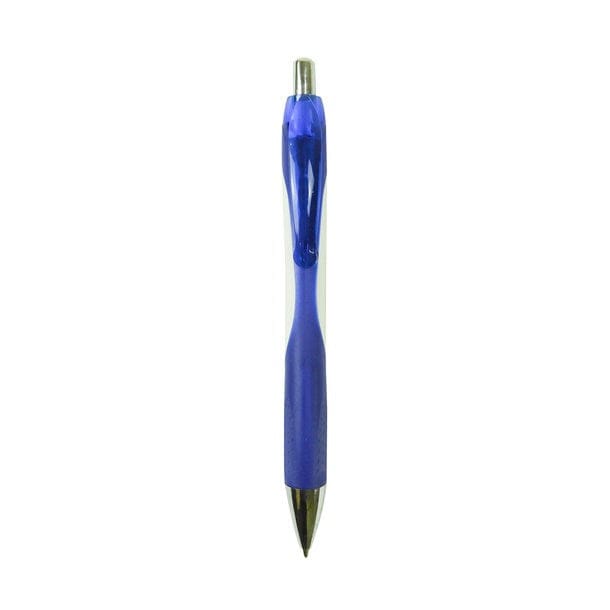 Eleganter, blau-weisser Kugelschreiber mit silbernen Details