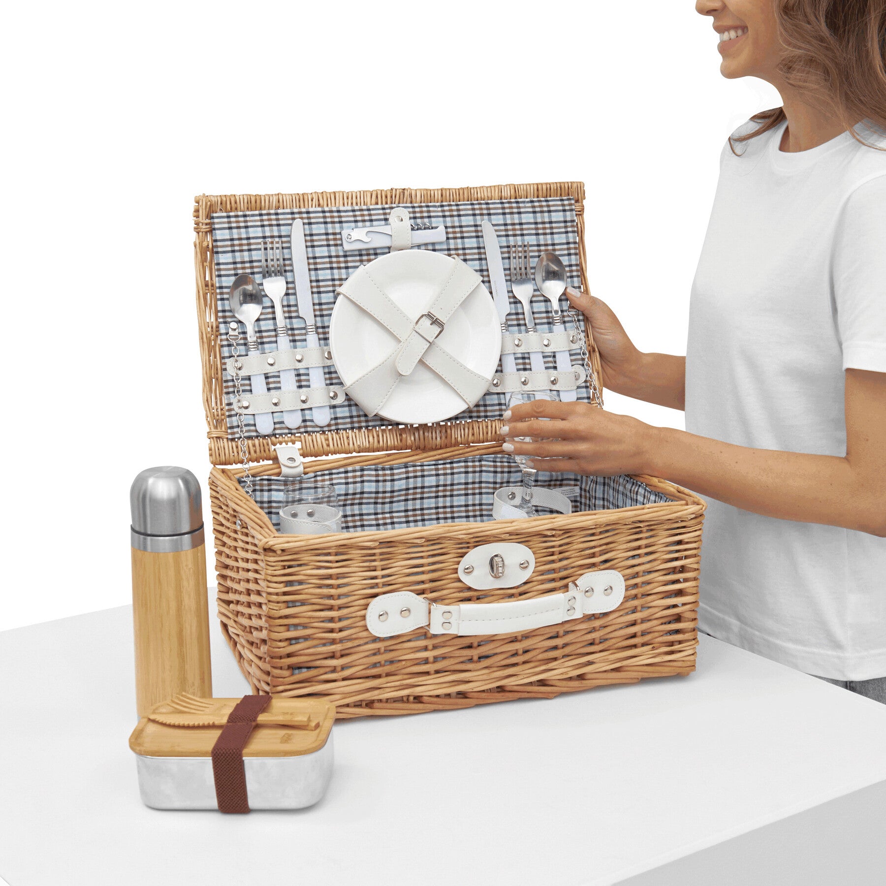 Weiden-Picknickkorb KINGS PARK