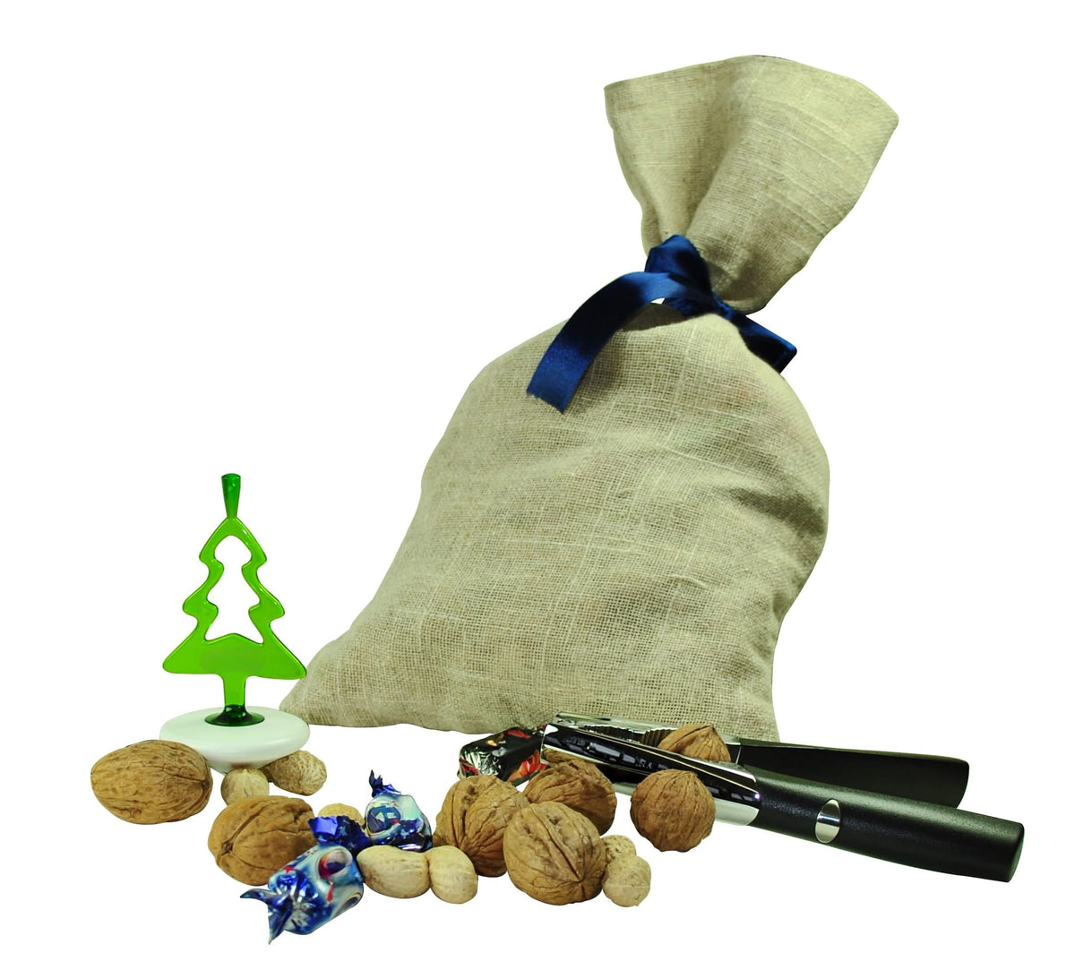 ST. NIKOLAUS Jutebeutel blau 10er Set – Ansicht 2