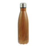 Hölzerne Thermoflasche mit silbernem Deckel