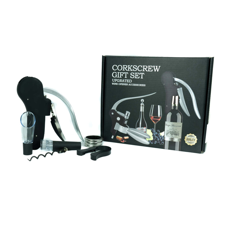 Easy-Lift Korkenzieher-Set 6-teilig – mit Ausgiesser & Stopfer