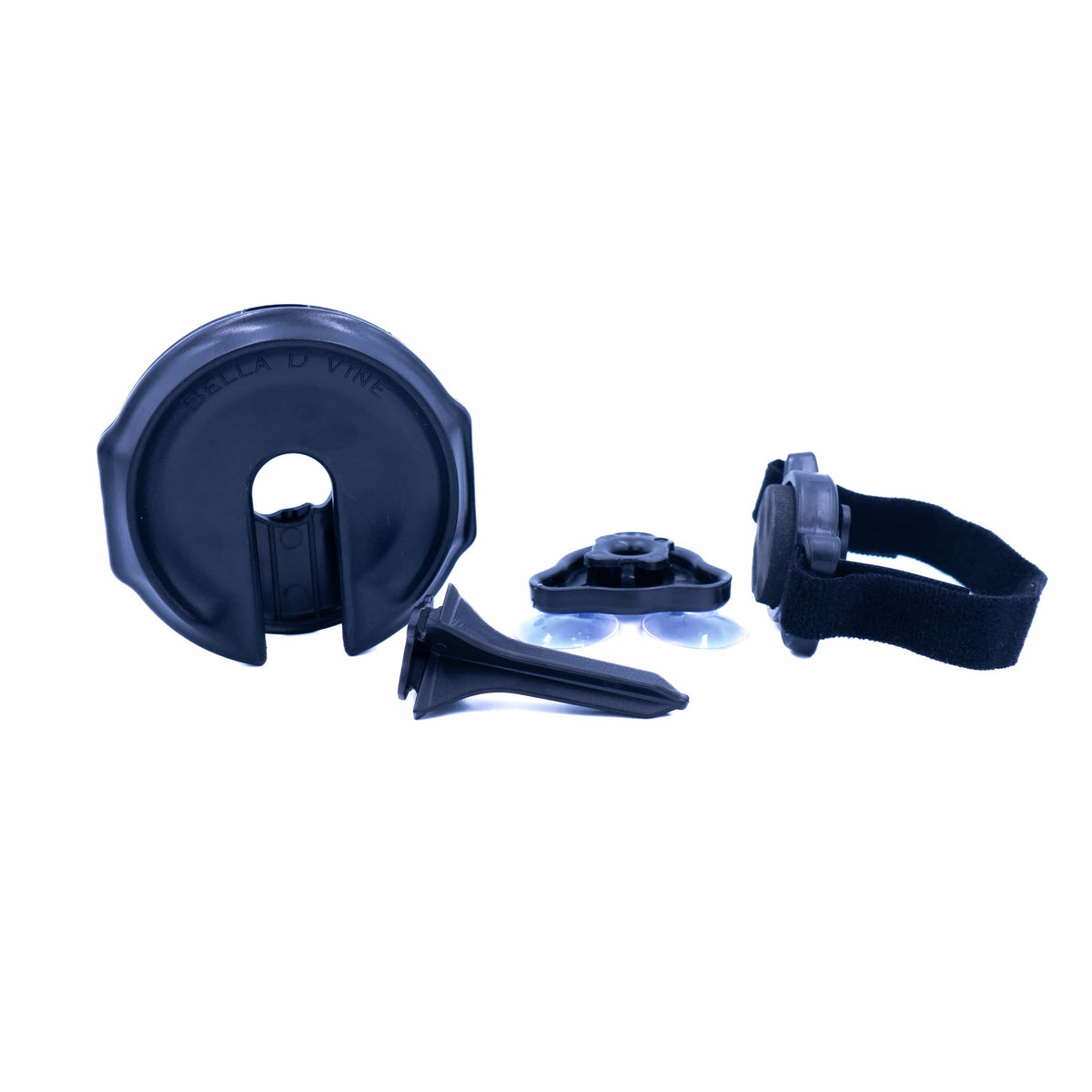 Outdoor-Weinglashalter 3-in-1 – Erdspiess, Saugnapf & Gurt