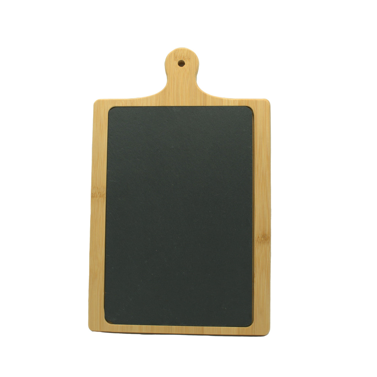 Schneid- und Servierbrett aus Bambus mit Schieferplatte – 25 x 32,5 cm